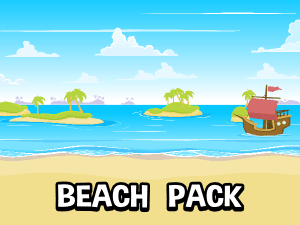 Beach scene creation pack
