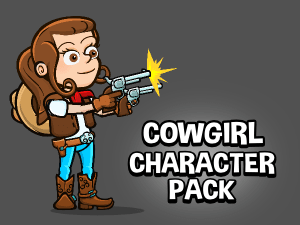 cowgirl character game sprite