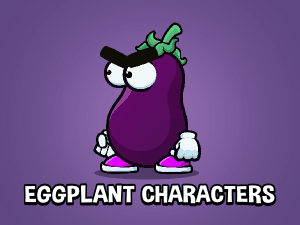 eggplant or aubergine game sprite