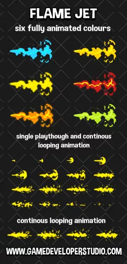 flame jet 2d fire effect