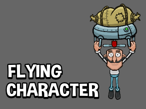 flying character game asset