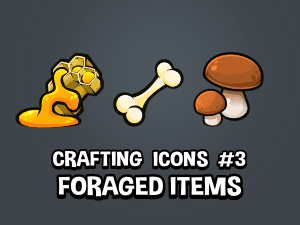 foraged itemscrafting and survival game icons