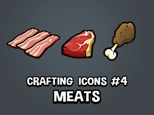 meat crafting and survival icon pack