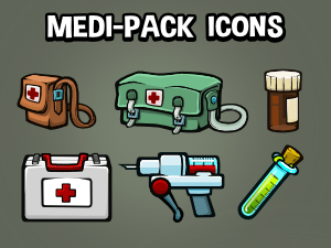 medi pack pick up icons