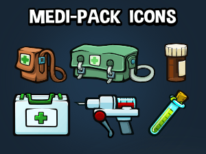 medi pack pick up icons