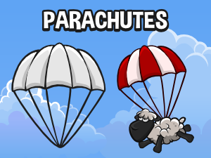 parachute 2d game asset