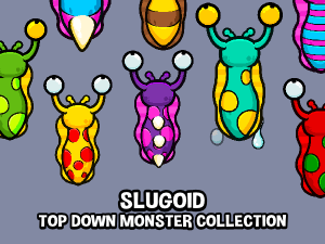 top down monster collection slugoids