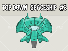top down space ship style three